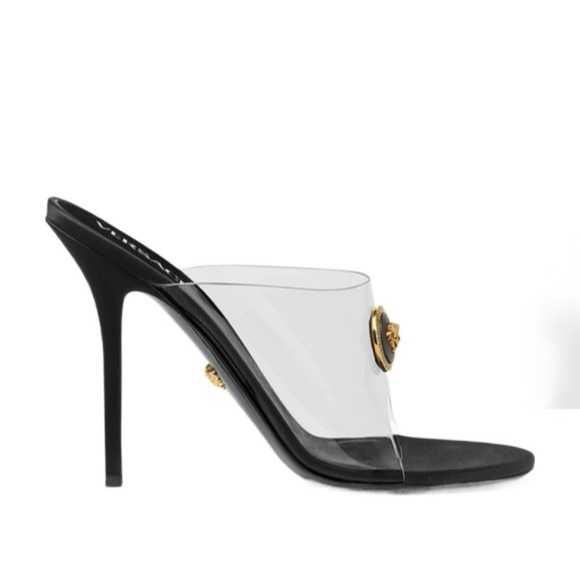 Versace Shoes - Versace Black and Gold Heels